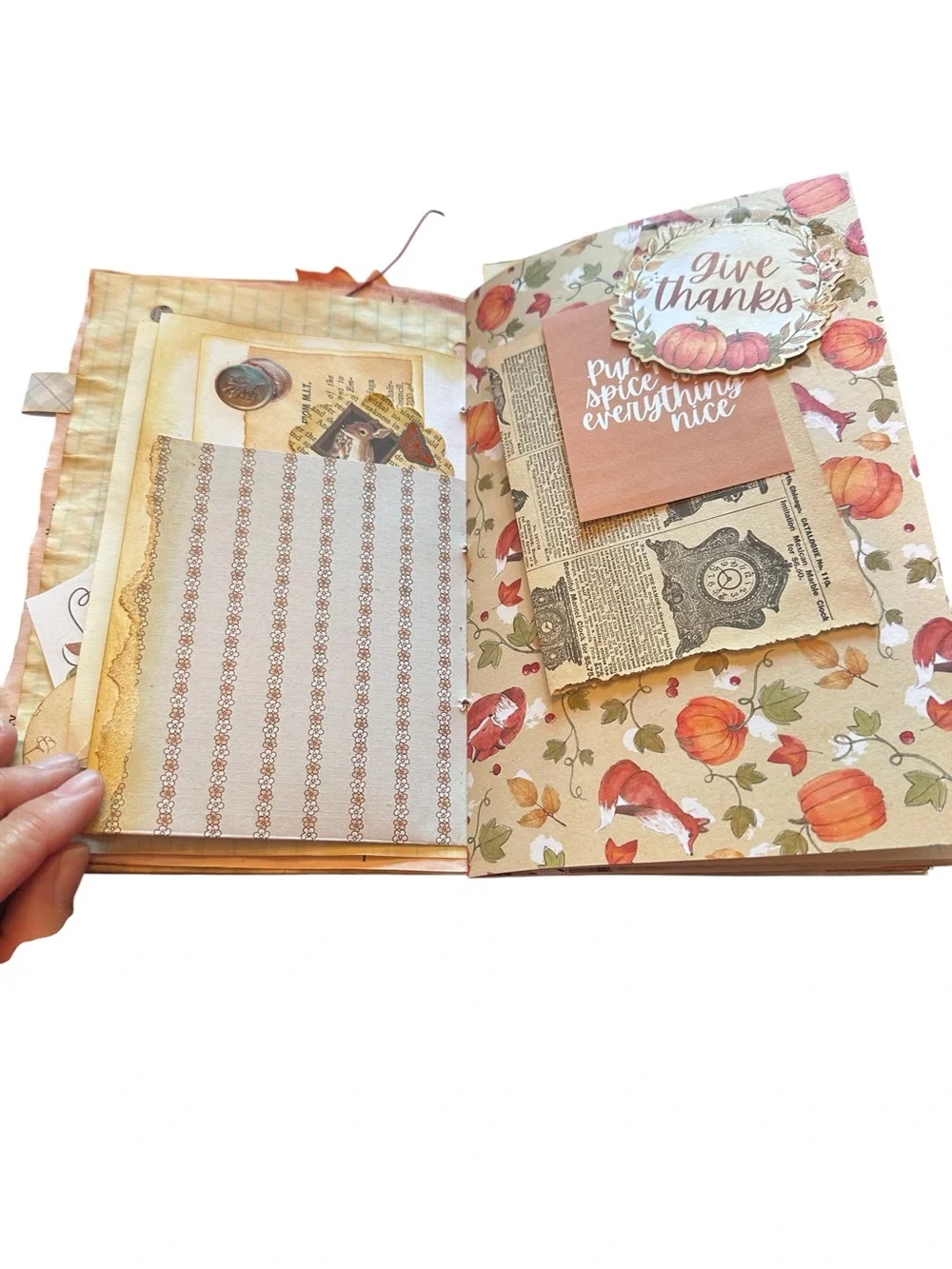 Handmade Junk Journal Fall Theme One of a Kind!